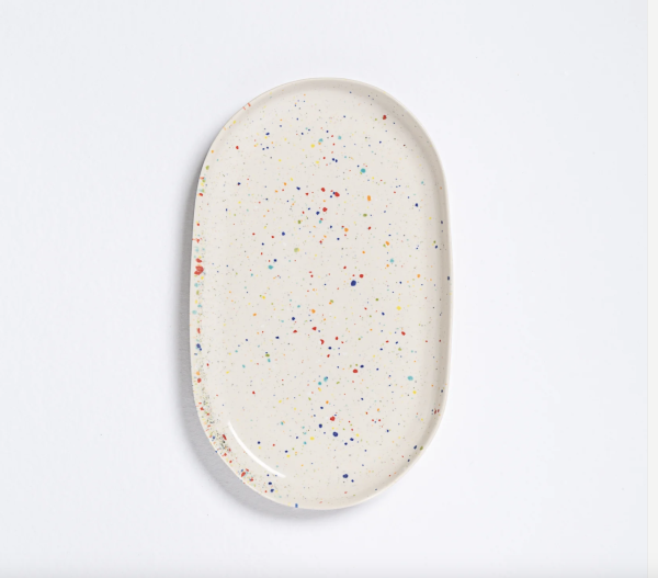 Κεραμικός Δίσκος Λευκός Party Oval Tray